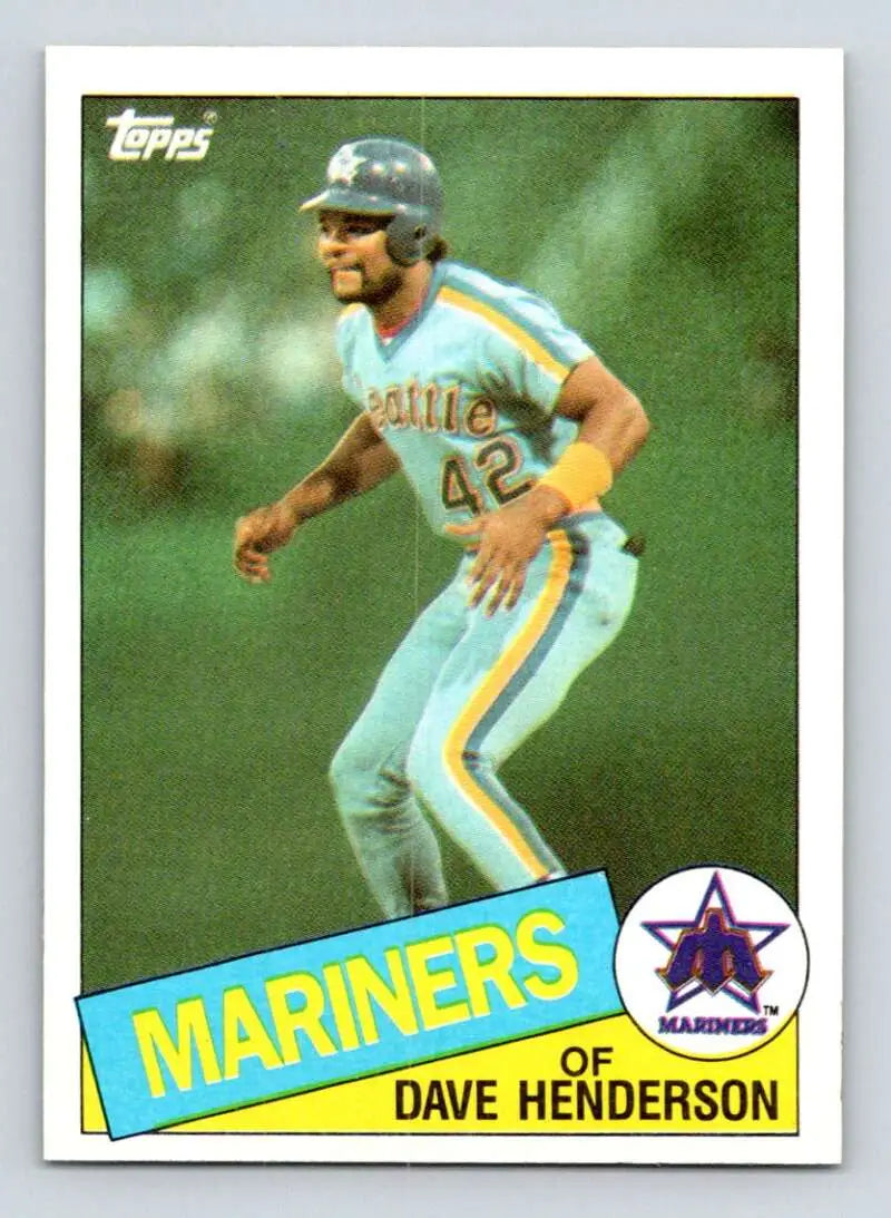 1985 Topps #344 Dave Henderson EX Excellent Seattle Mariners Baseball Card - Baseball Card Single