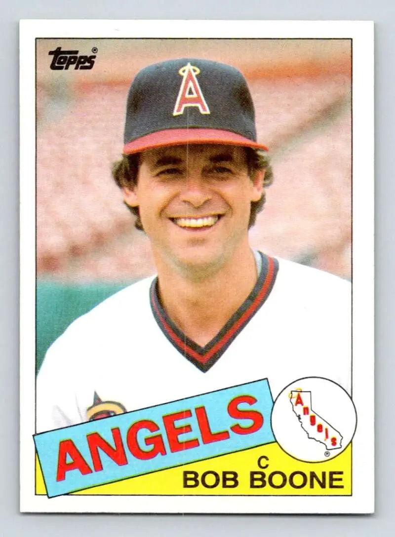 1985 Topps #348 Bob Boone EX Excellent California Angels Baseball Card - Baseball Card Single