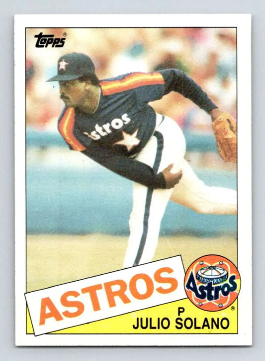 1985 Topps #353 Julio Solano EX Excellent Houston Astros Baseball Card - Baseball Card Single