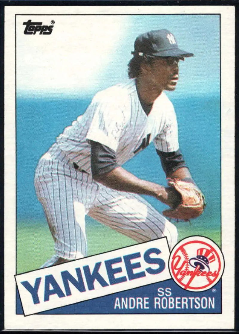 1985 Topps #354 Andre Robertson EX Excellent New York Yankees Baseball Card - Baseball Card Single