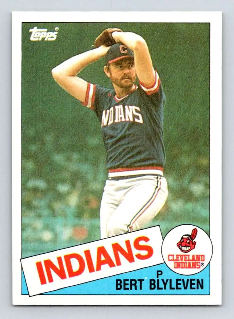 1985 Topps #355 Bert Blyleven EX Excellent Cleveland Indians Baseball Card - Baseball Card Single
