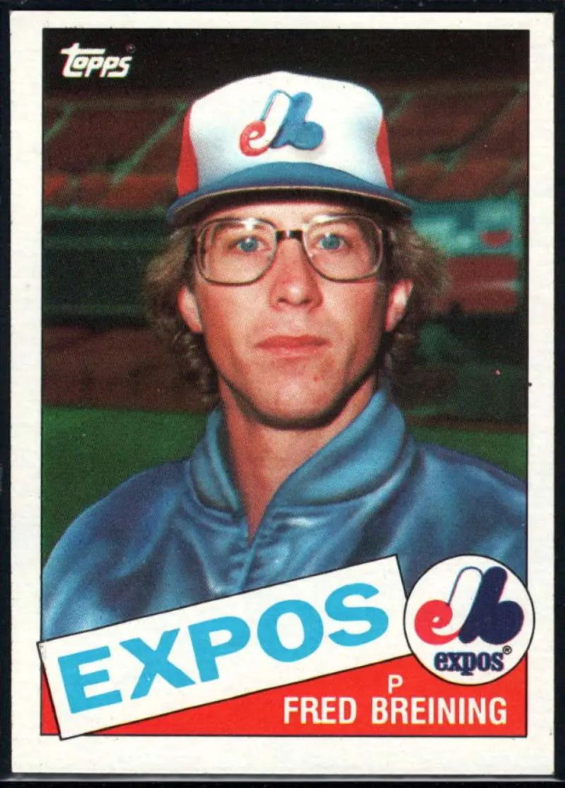 1985 Topps #36 Fred Breining EX Excellent Montreal Expos Baseball Card - Baseball Card Single