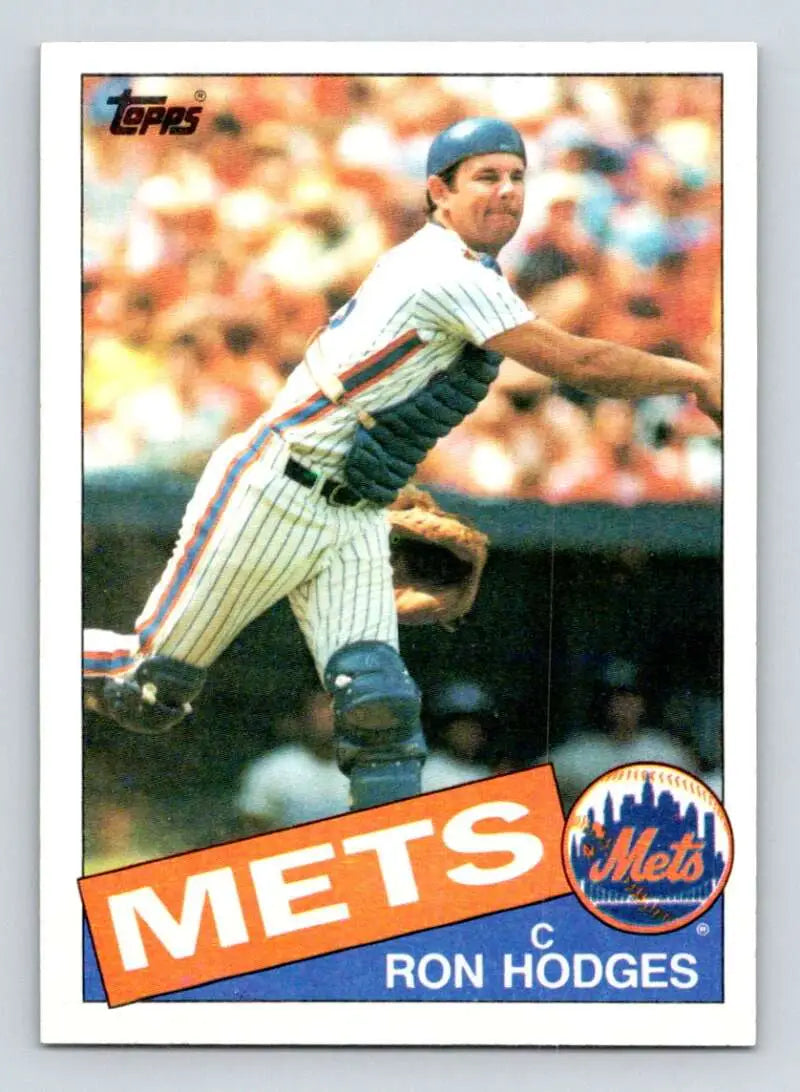 1985 Topps #363 Ron Hodges EX Excellent New York Mets Baseball Card - Baseball Card Single