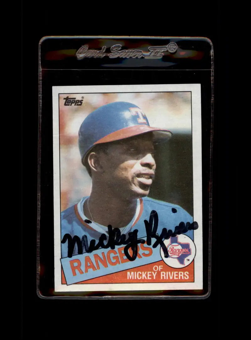 1985 Topps #371 Mickey Rivers EX Excellent Texas Rangers Baseball Card - Baseball Card Single