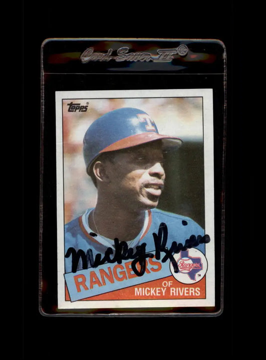 1985 Topps #371 Mickey Rivers EX Excellent Texas Rangers Baseball Card - Baseball Card Single
