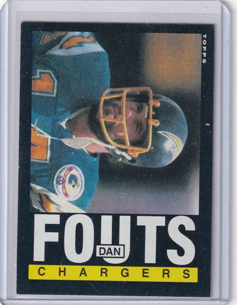 Football trading card of Dan Fouts Los Angeles Chargers 1985 Topps #372