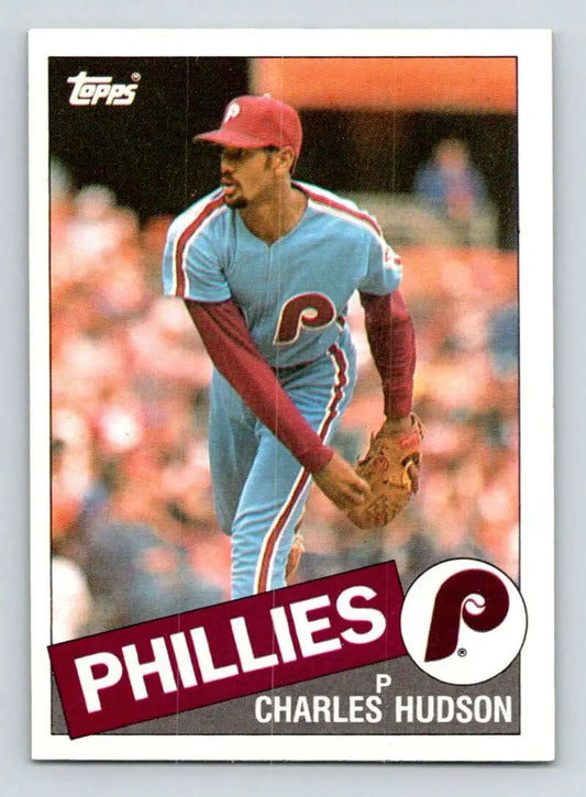 1985 Topps #379 Charles Hudson EX Excellent Philadelphia Phillies Baseball Card - Baseball Card Single