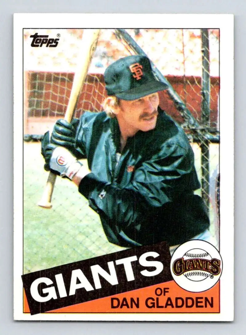 1985 Topps #386 Dan Gladden EX Excellent RC Rookie San Francisco Giants Baseball Card - Baseball Card Single