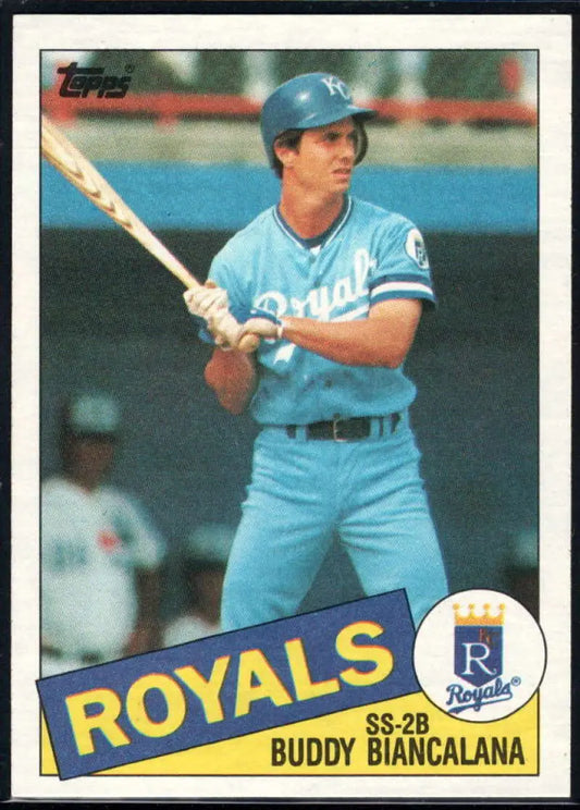 1985 Topps #387 Buddy Biancalana EX Excellent RC Rookie Kansas City Royals Baseball Card - Baseball Card Single