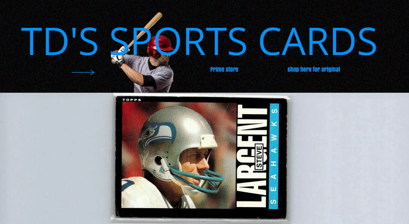 Steve Largent 1985 Topps #389 trading card featuring the NFL legend in action