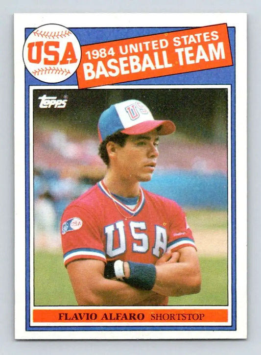 1985 Topps #391 Flavio Alfaro EX Excellent RC Rookie USA Baseball Card - Baseball Card Single