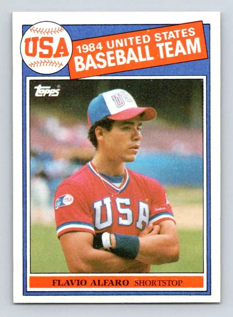 1985 Topps #391 Flavio Alfaro EX Excellent RC Rookie USA Baseball Card - Baseball Card Single