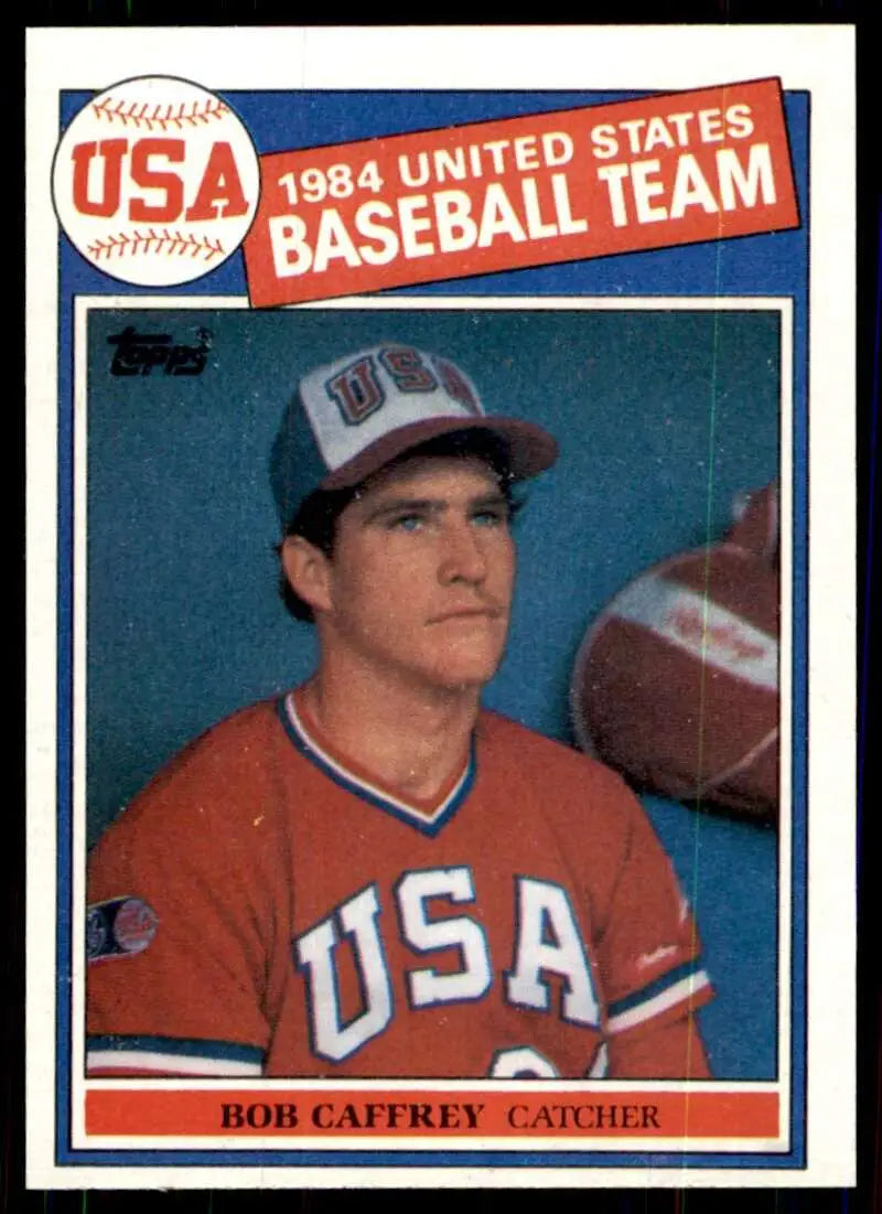 1985 Topps #394 Bob Caffrey EX Excellent RC Rookie USA Baseball Card - Baseball Card Single