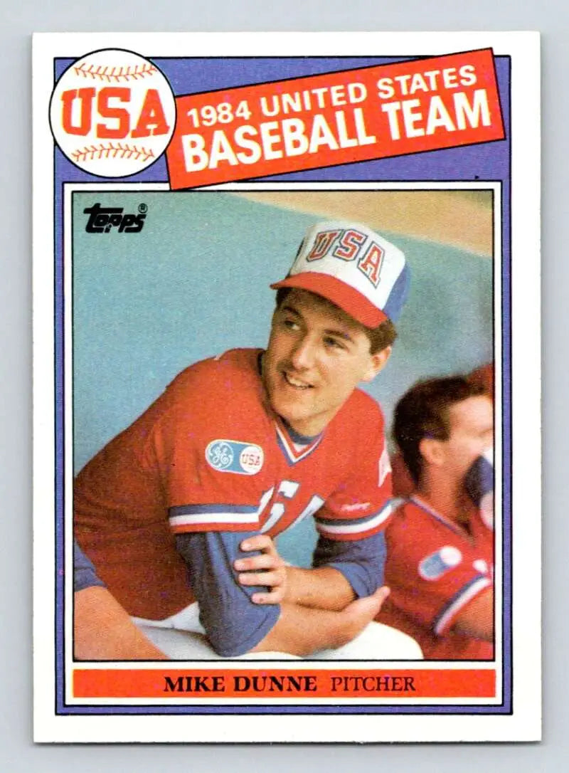 1985 Topps #395 Mike Dunne EX Excellent RC Rookie USA Baseball Card - Baseball Card Single