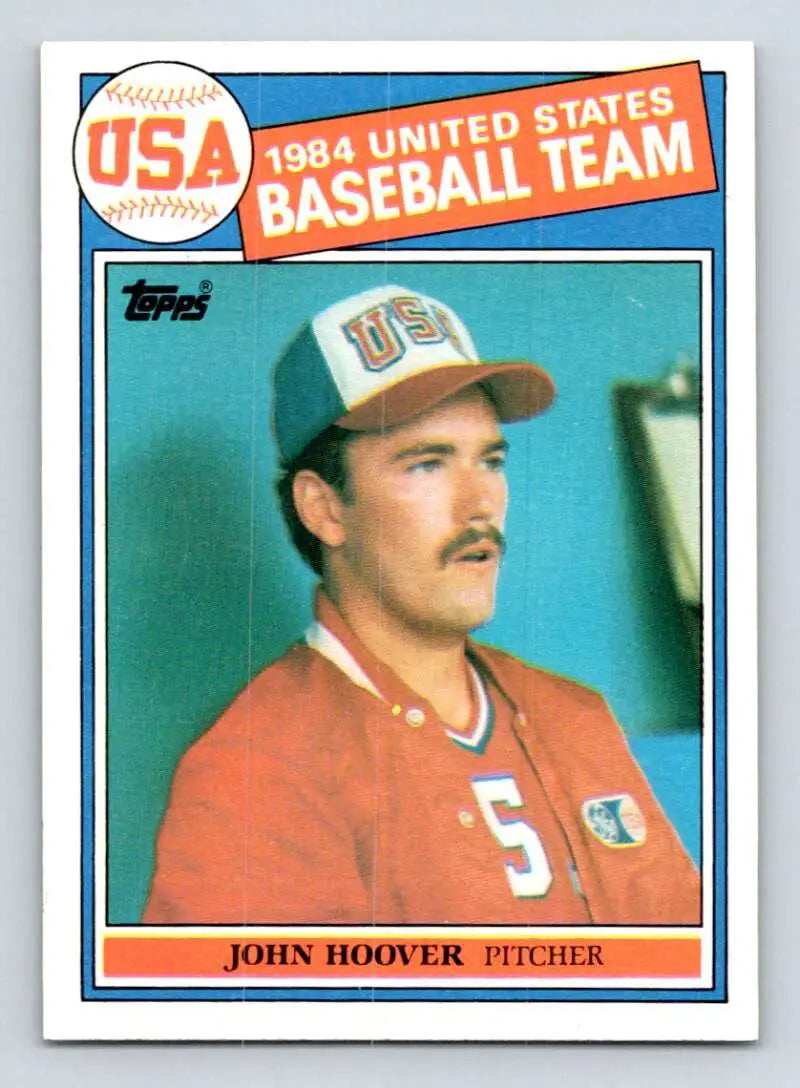 1985 Topps #397 John Hoover EX Excellent RC Rookie USA Baseball Card - Baseball Card Single