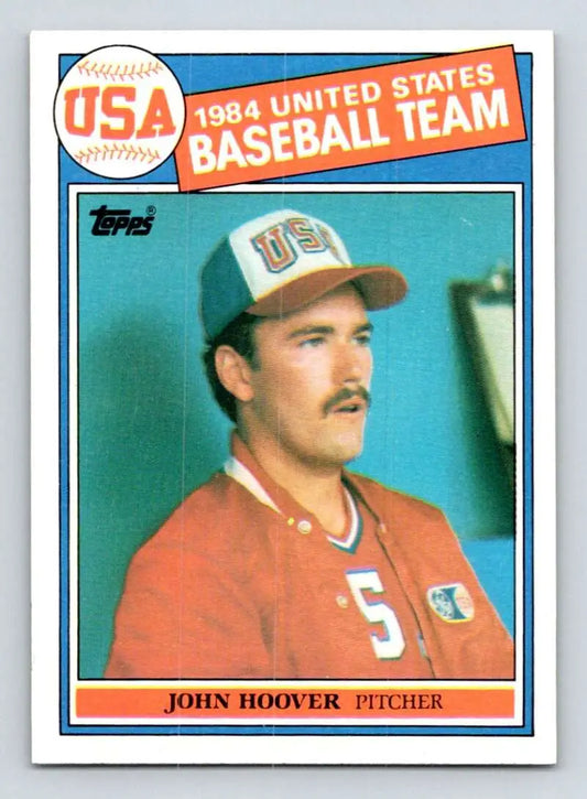 1985 Topps #397 John Hoover EX Excellent RC Rookie USA Baseball Card - Baseball Card Single