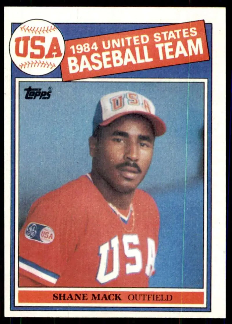 1985 Topps #398 Shane Mack EX Excellent RC Rookie USA Baseball Card - Baseball Card Single