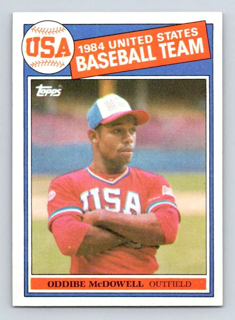 1985 Topps #400 Oddibe McDowell EX Excellent RC Rookie USA Baseball Card - Baseball Card Single
