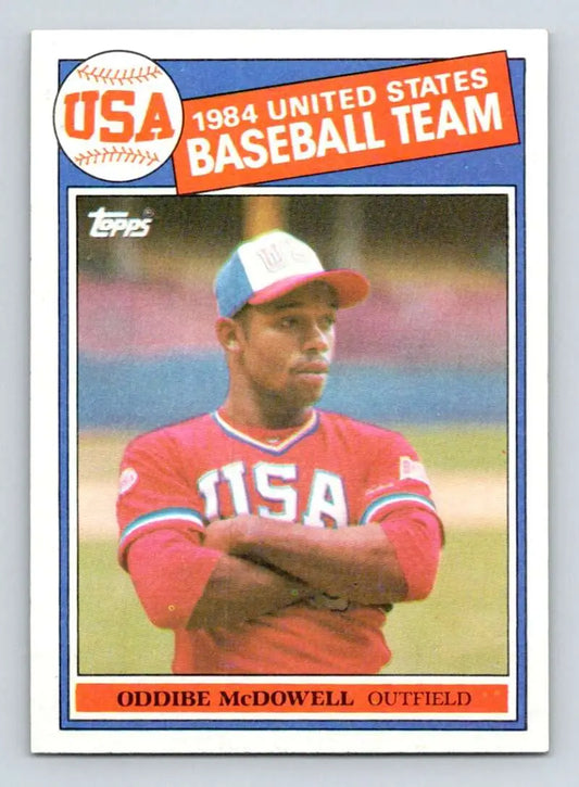 1985 Topps #400 Oddibe McDowell EX Excellent RC Rookie USA Baseball Card - Baseball Card Single