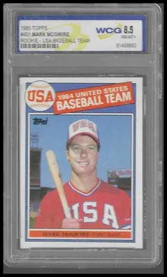 1985 Topps #401 Mark McGwire Rookie WCG NM-MT 8.5 - Baseball Card Single