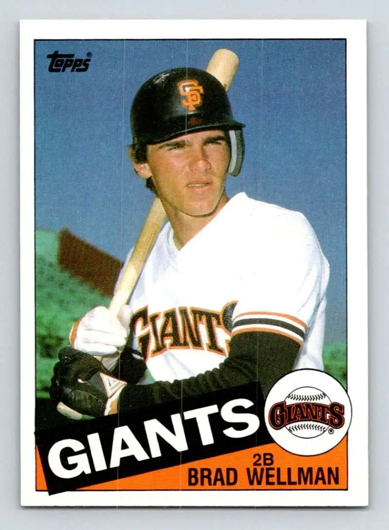1985 Topps #409 Brad Wellman EX Excellent San Francisco Giants Baseball Card - Baseball Card Single