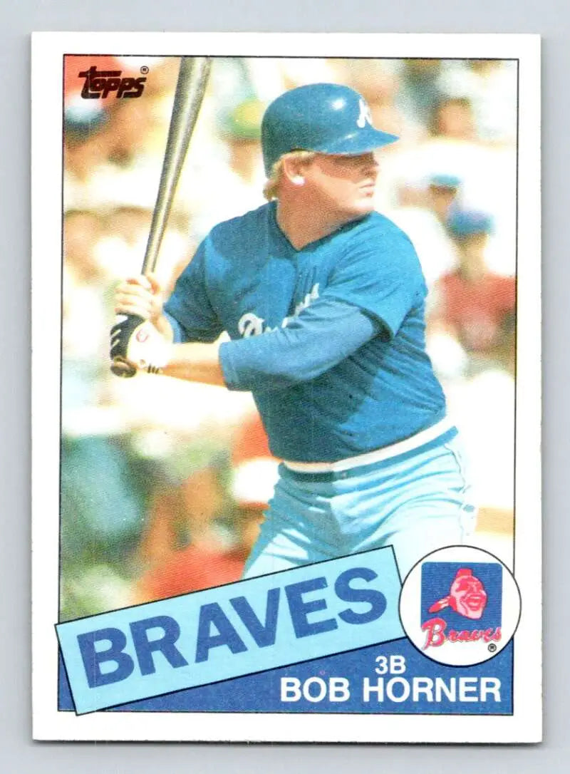 1985 Topps #410 Bob Horner EX Excellent Atlanta Braves Baseball Card - Baseball Card Single