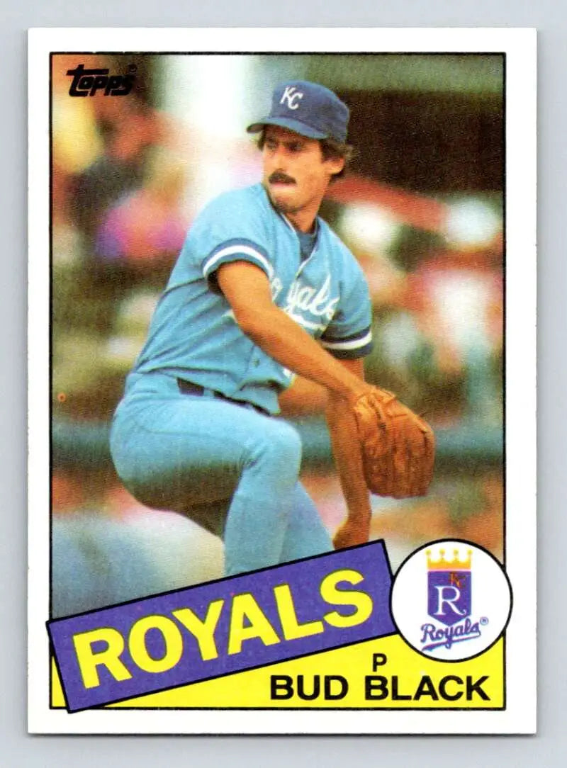 1985 Topps #412 Bud Black EX Excellent Kansas City Royals Baseball Card - Baseball Card Single