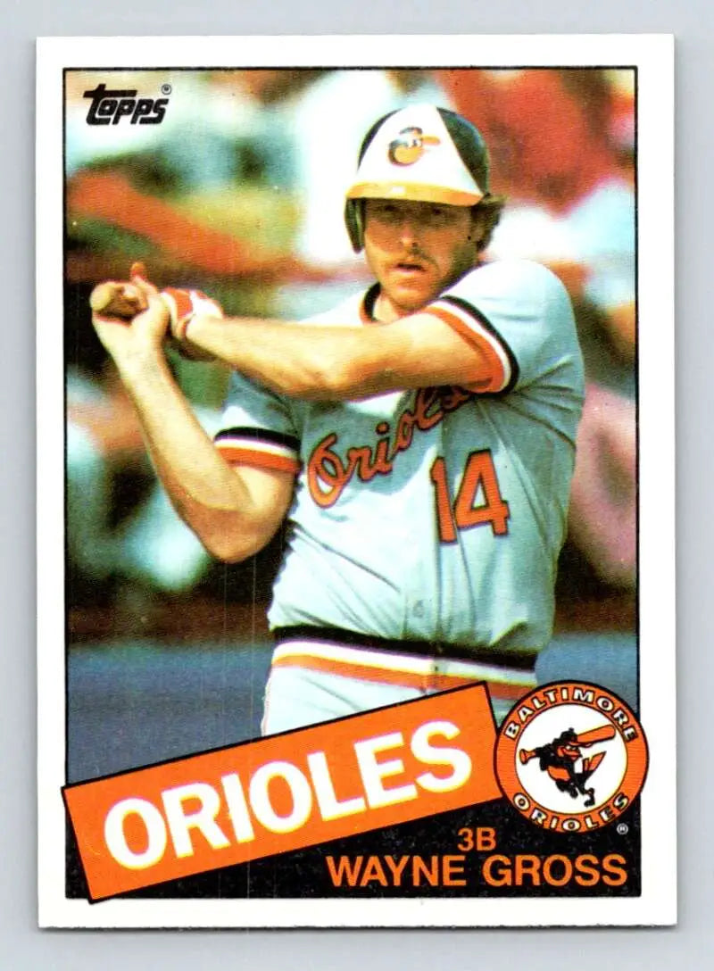 1985 Topps #416 Wayne Gross EX Excellent Baltimore Orioles Baseball Card - Baseball Card Single
