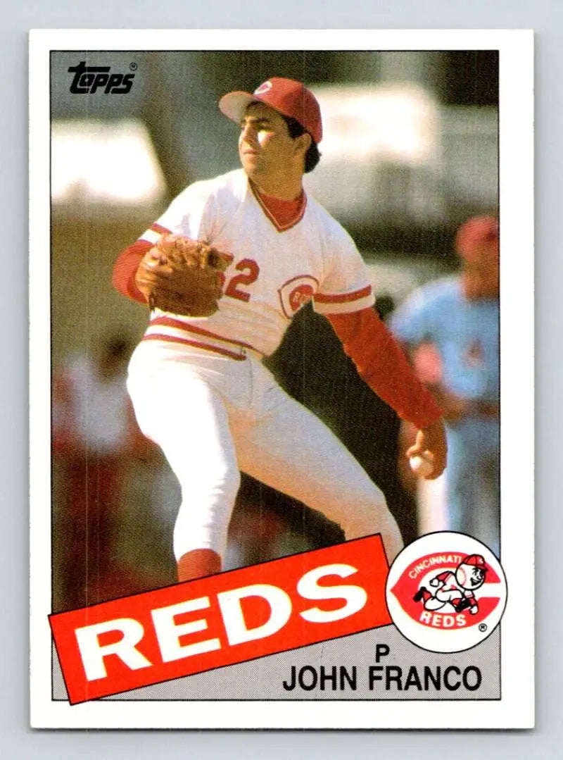 1985 Topps #417 John Franco EX Excellent RC Rookie Cincinnati Reds Baseball Card - Baseball Card Single