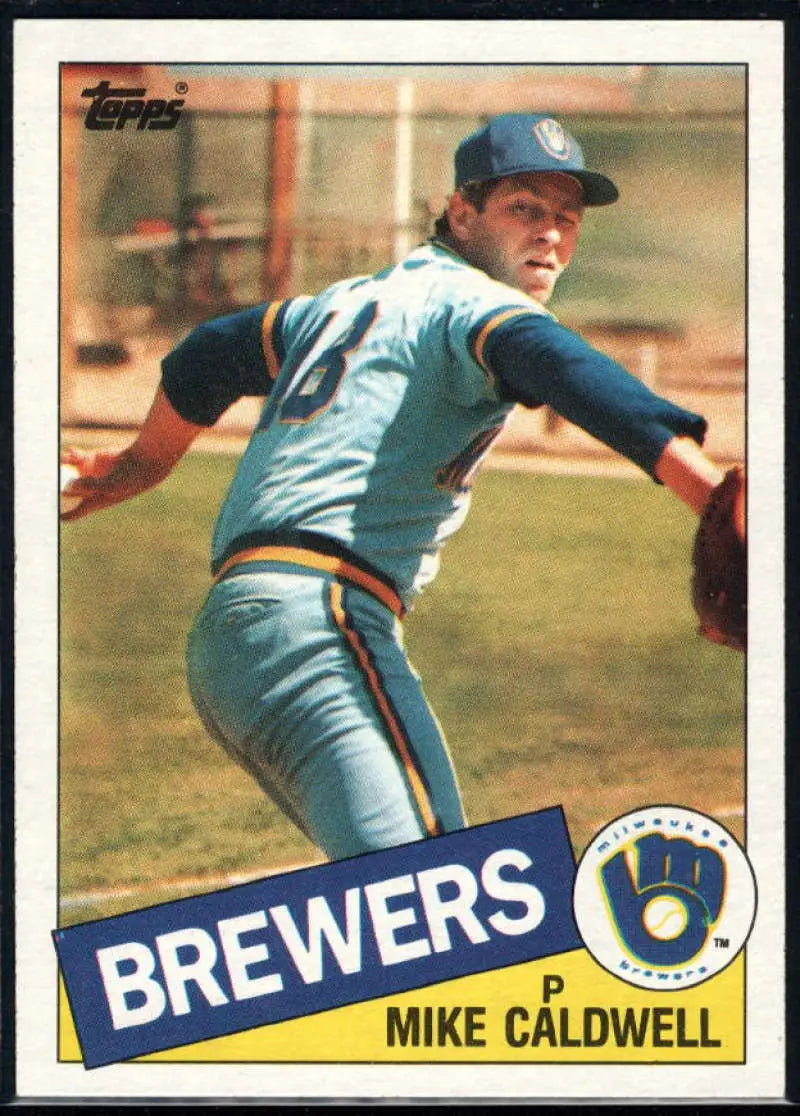 1985 Topps #419 Mike Caldwell EX Excellent Milwaukee Brewers Baseball Card - Baseball Card Single