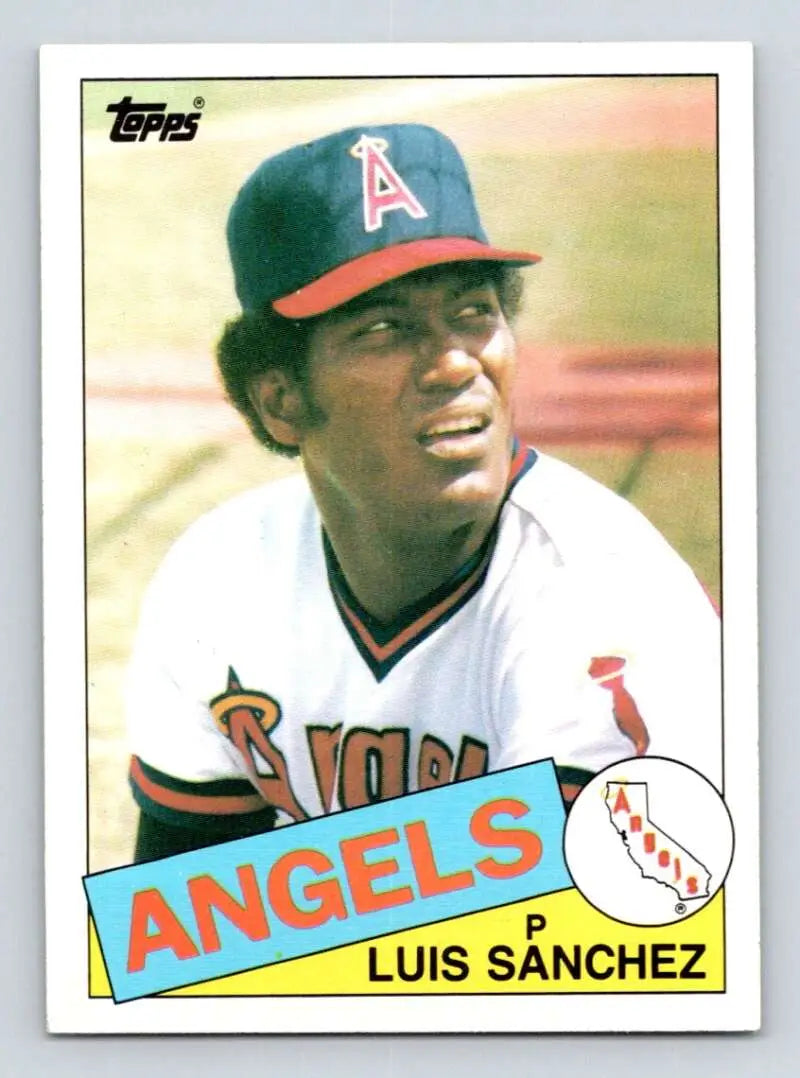 1985 Topps #42 Luis Sanchez EX Excellent California Angels Baseball Card - Baseball Card Single