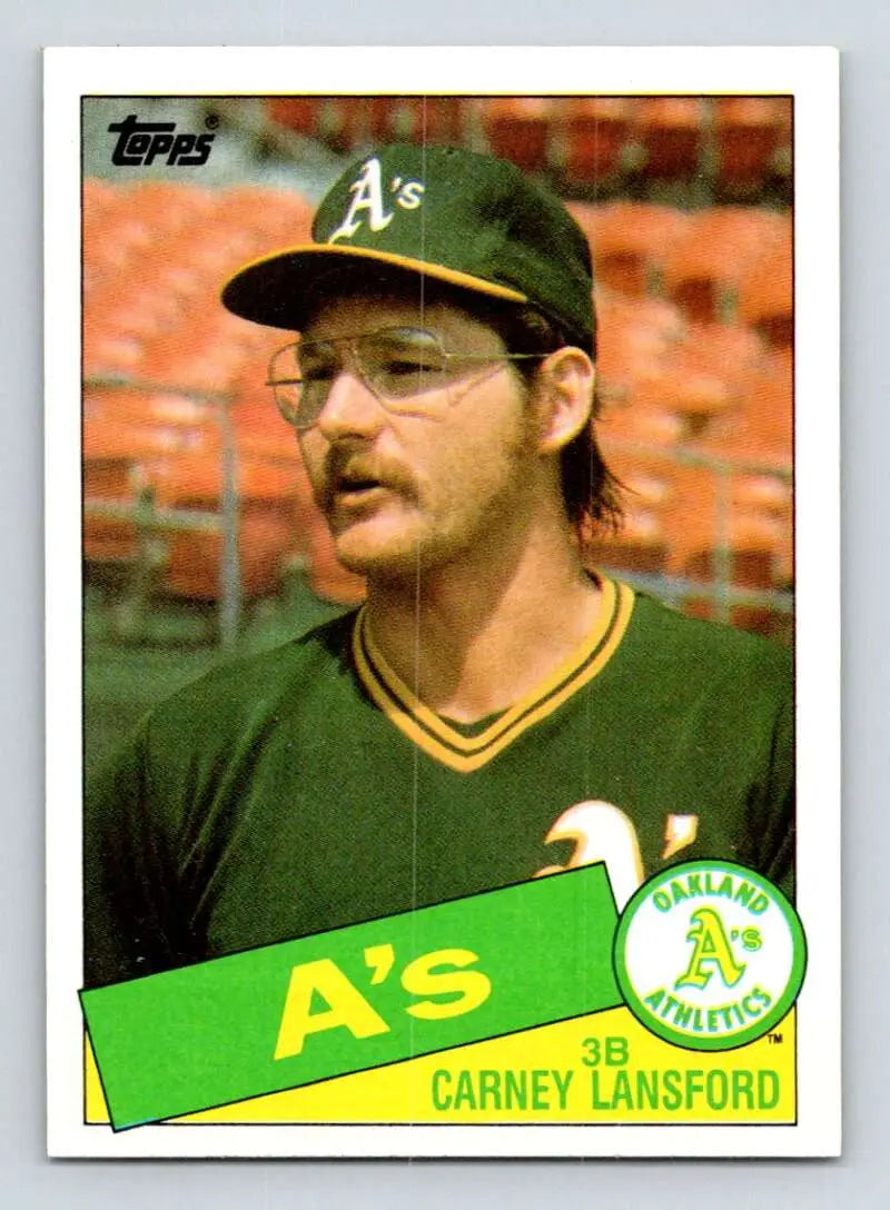 1985 Topps #422 Carney Lansford EX Excellent Oakland Athletics Baseball Card - Baseball Card Single