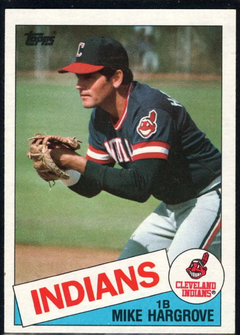 1985 Topps #425 Mike Hargrove EX Excellent Cleveland Indians Baseball Card - Baseball Card Single
