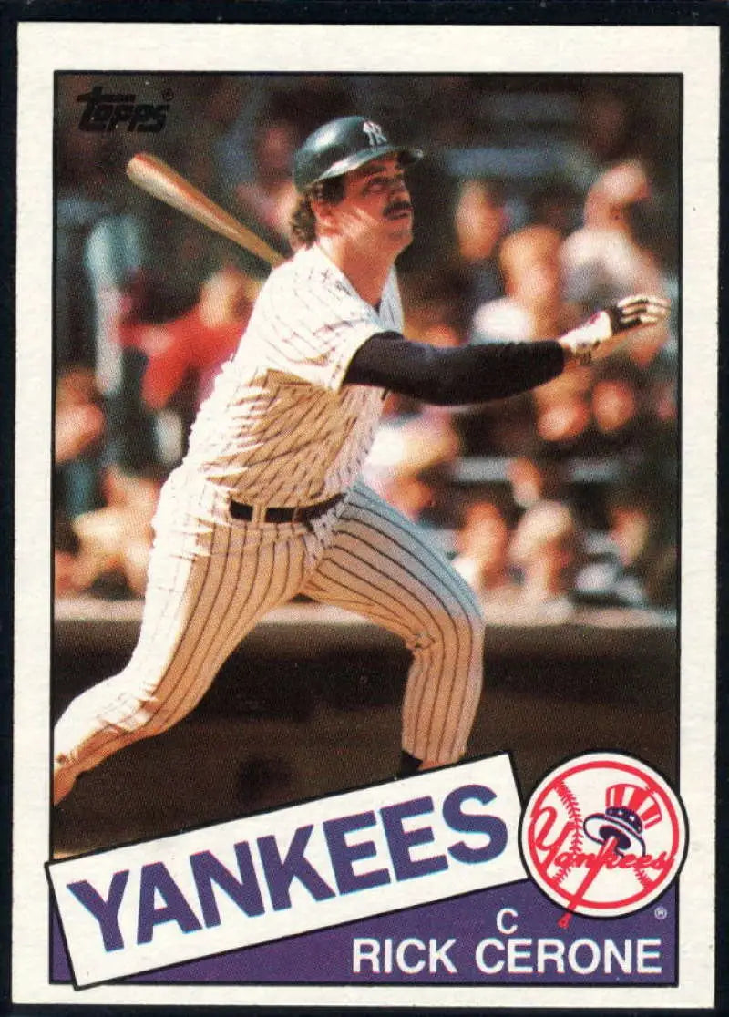 1985 Topps #429 Rick Cerone EX Excellent New York Yankees Baseball Card - Baseball Card Single