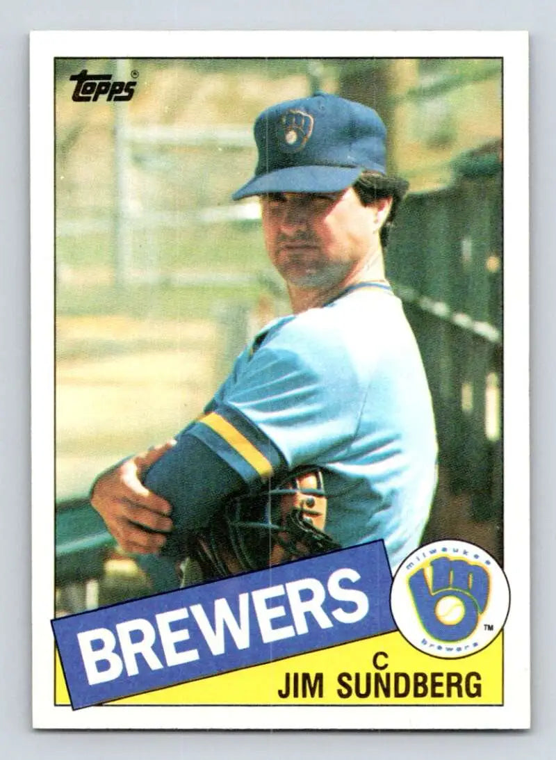 1985 Topps #446 Jim Sundberg EX Excellent Milwaukee Brewers Baseball Card - Baseball Card Single