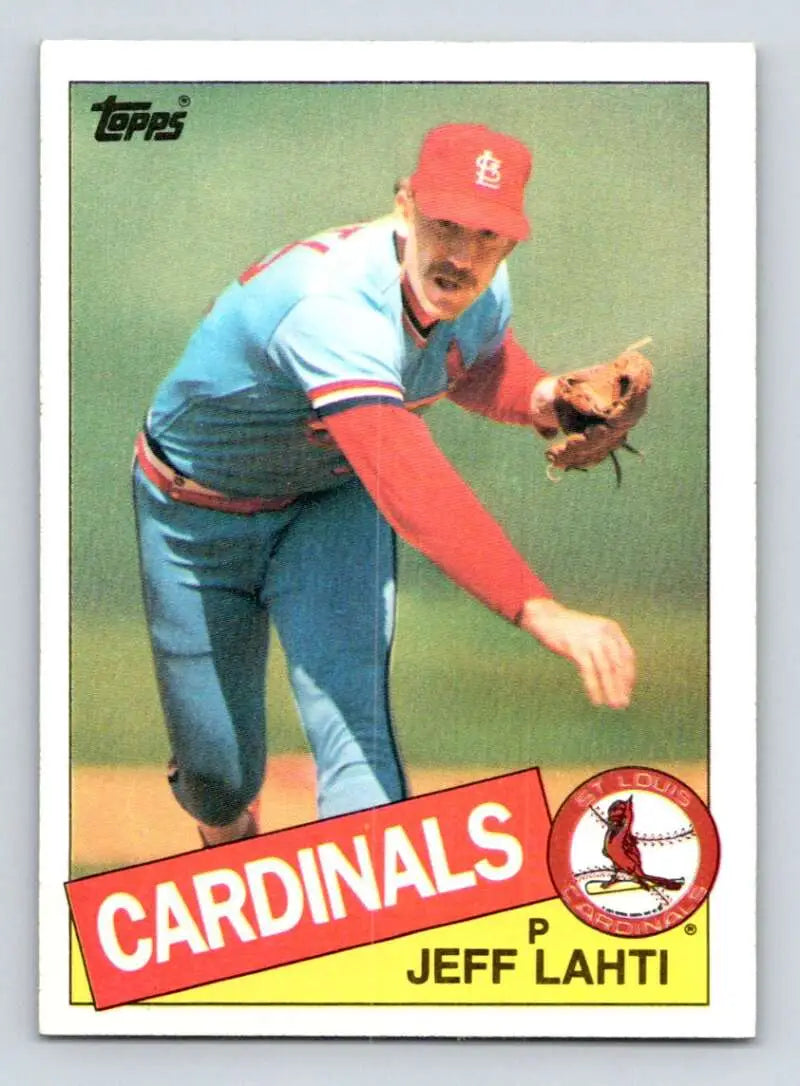 1985 Topps #447 Jeff Lahti EX Excellent St. Louis Cardinals Baseball Card - Baseball Card Single