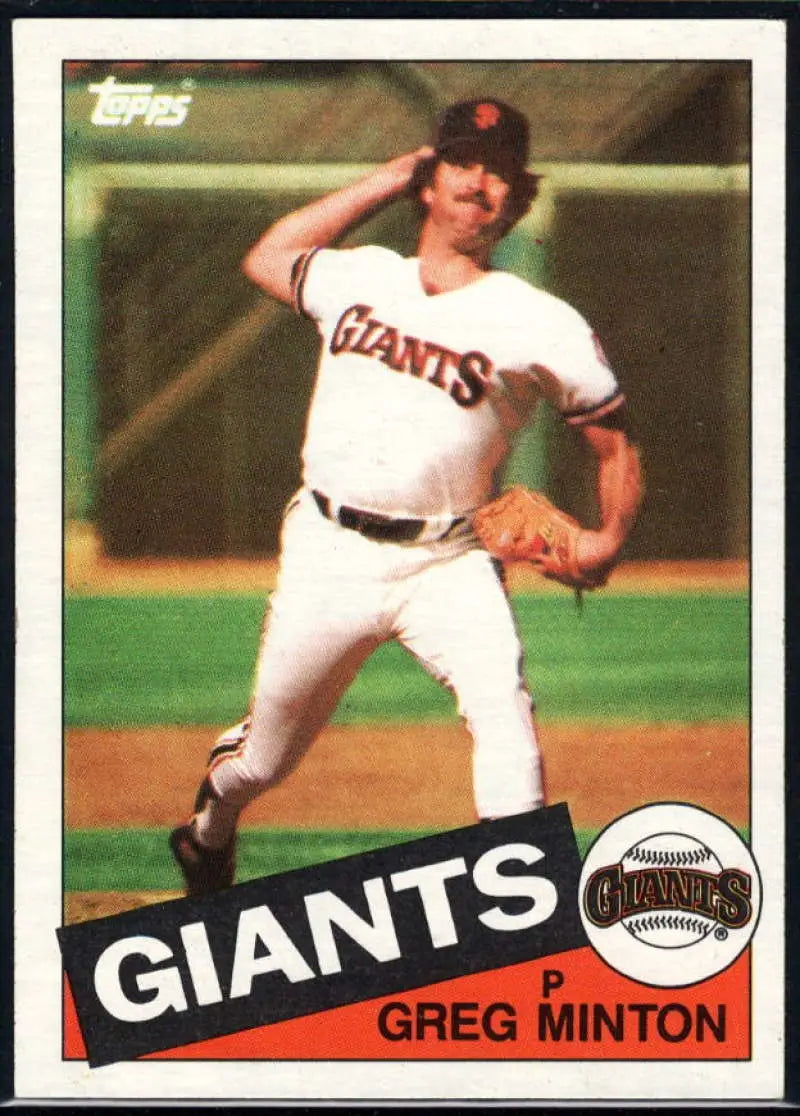 1985 Topps #45 Greg Minton EX Excellent San Francisco Giants Baseball Card - Baseball Card Single