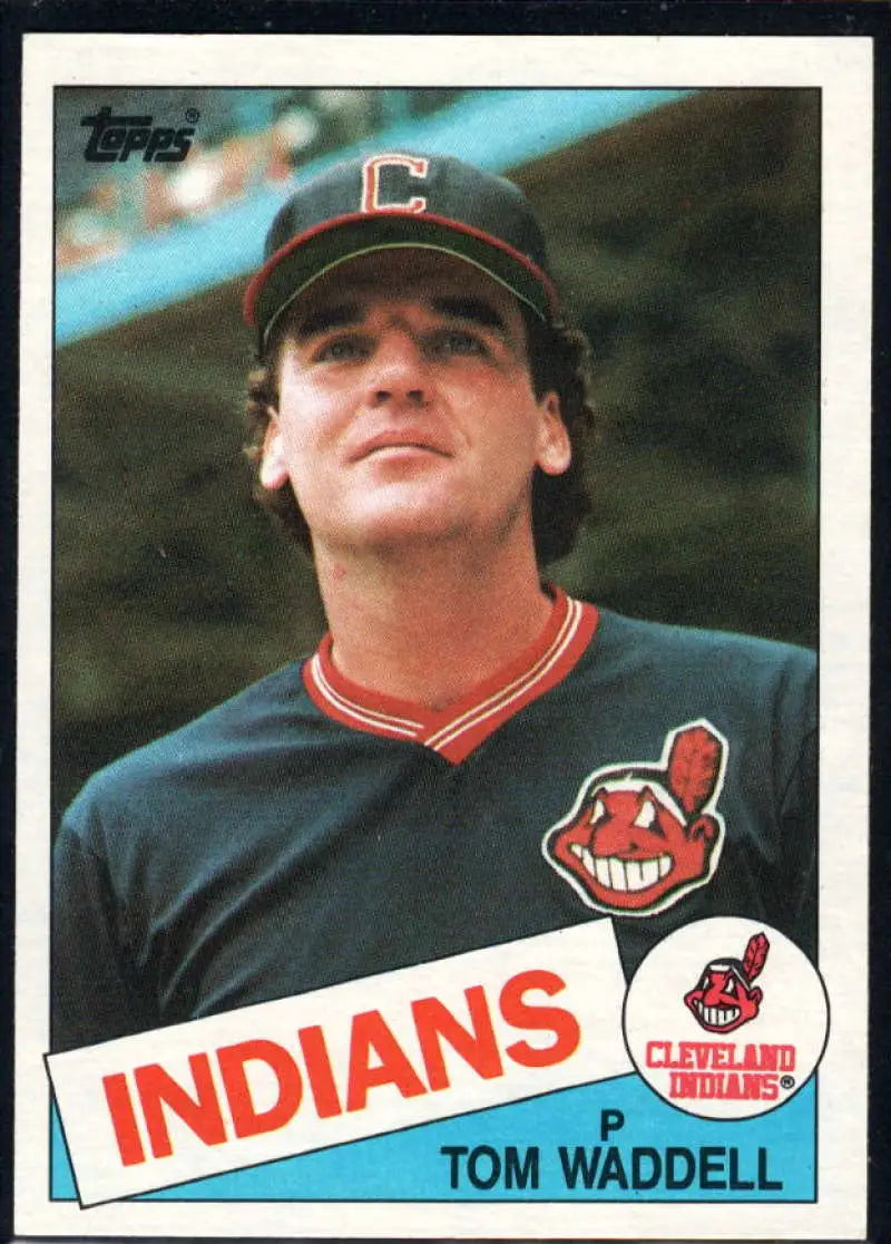 1985 Topps #453 Tom Waddell EX Excellent Cleveland Indians Baseball Card - Baseball Card Single