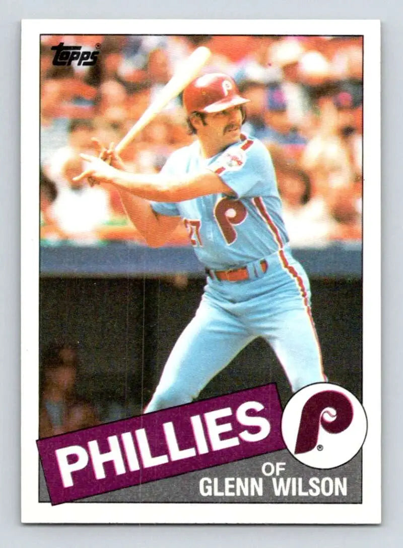 1985 Topps #454 Glenn Wilson EX Excellent Philadelphia Phillies Baseball Card - Baseball Card Single