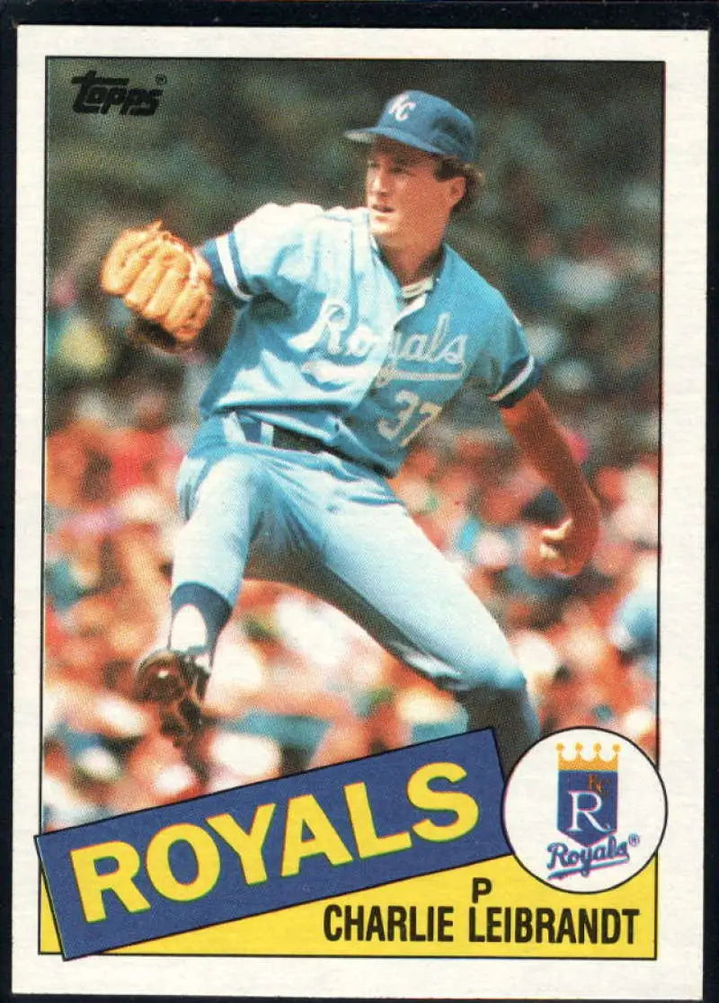 1985 Topps #459 Charlie Leibrandt EX Excellent Kansas City Royals Baseball Card - Baseball Card Single