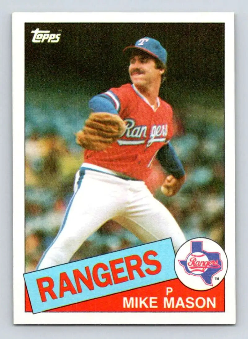 1985 Topps #464 Mike Mason EX Excellent RC Rookie Texas Rangers Baseball Card - Baseball Card Single