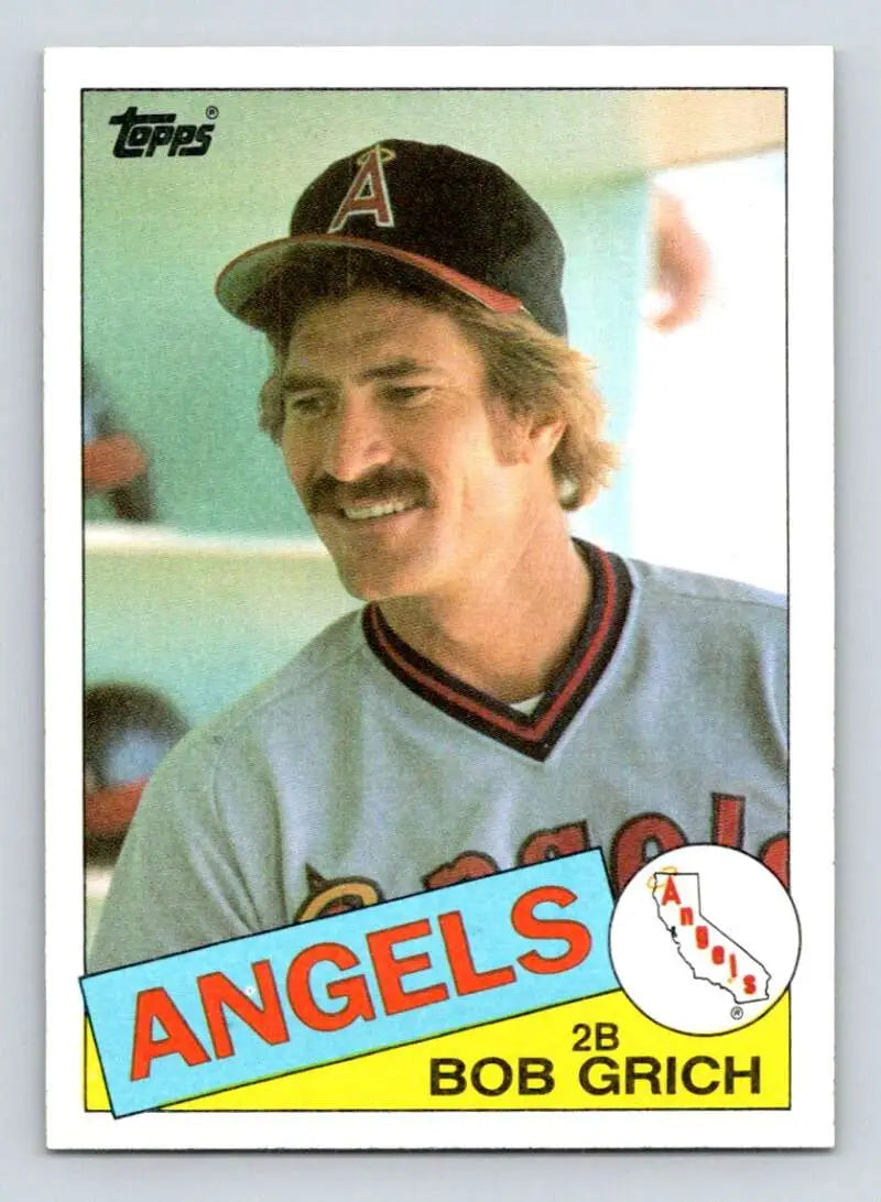 1985 Topps #465 Bobby Grich EX Excellent California Angels Baseball Card - Baseball Card Single