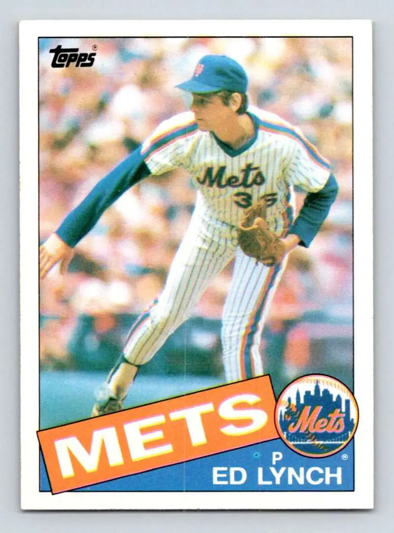 1985 Topps #467 Ed Lynch EX Excellent New York Mets Baseball Card - Baseball Card Single