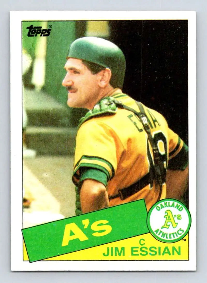 1985 Topps #472 Jim Essian EX Excellent Oakland Athletics Baseball Card - Baseball Card Single