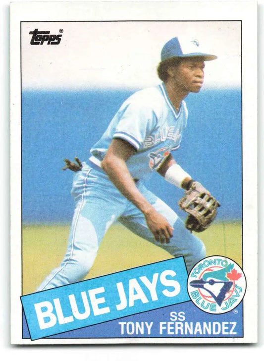 1985 Topps #48 Tony Fernandez EX Excellent Toronto Blue Jays Baseball Card - Baseball Card Single