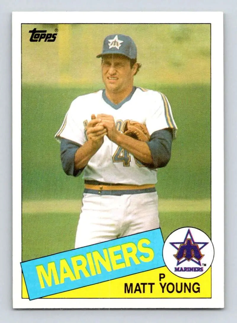 1985 Topps #485 Matt Young EX Excellent Seattle Mariners Baseball Card - Baseball Card Single