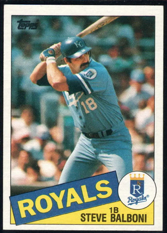 1985 Topps #486 Steve Balboni EX Excellent Kansas City Royals Baseball Card - Baseball Card Single