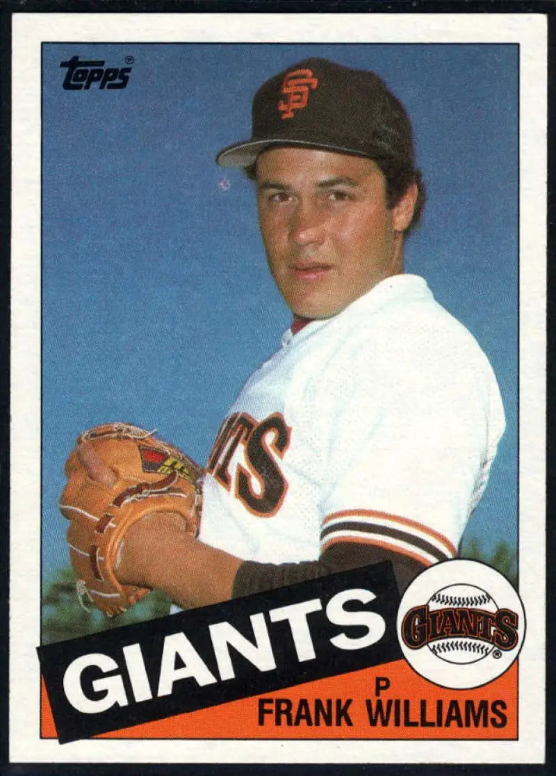 1985 Topps #487 Frank Williams EX Excellent San Francisco Giants Baseball Card - Baseball Card Single