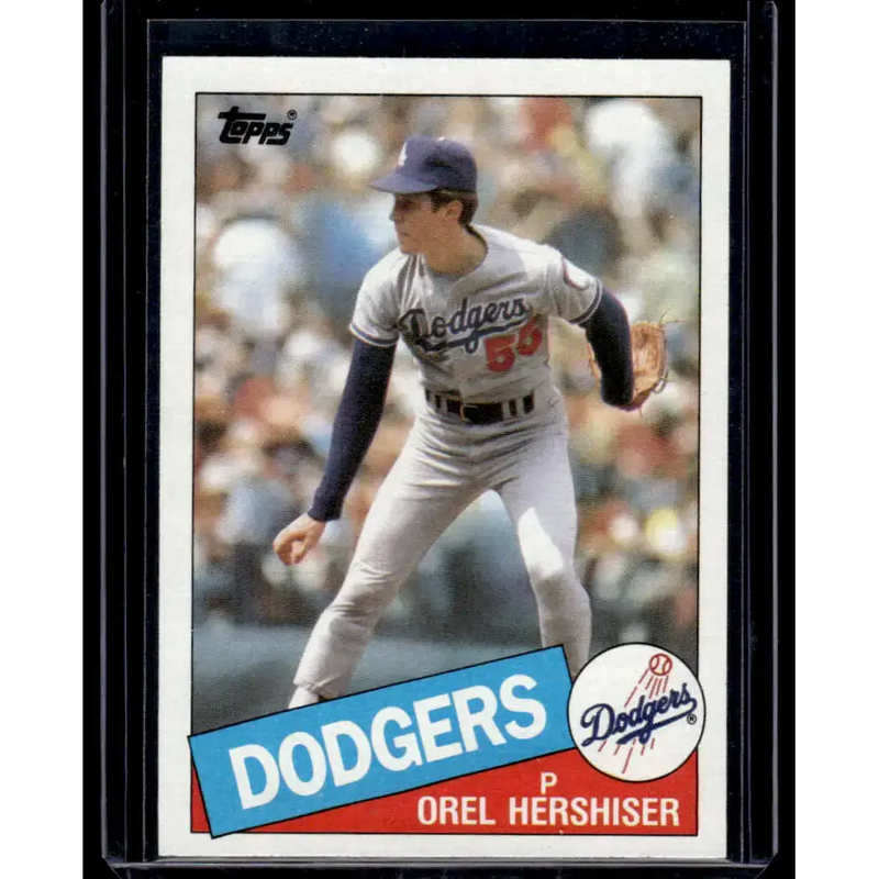 1985 Topps #493 Orel Hershiser Los Angeles Dodgers EX Excellent - Baseball Card Single
