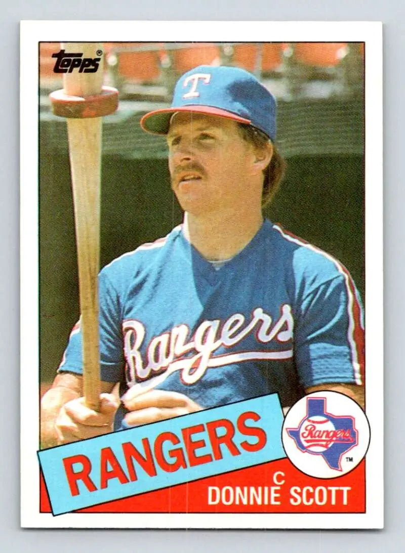 1985 Topps #496 Donnie Scott EX Excellent Texas Rangers Baseball Card - Baseball Card Single